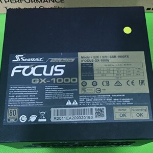 Seasonic - FOCUS GX-1000, 1000W 80+ Gold PSU, Full-Modular SSR-1000FX