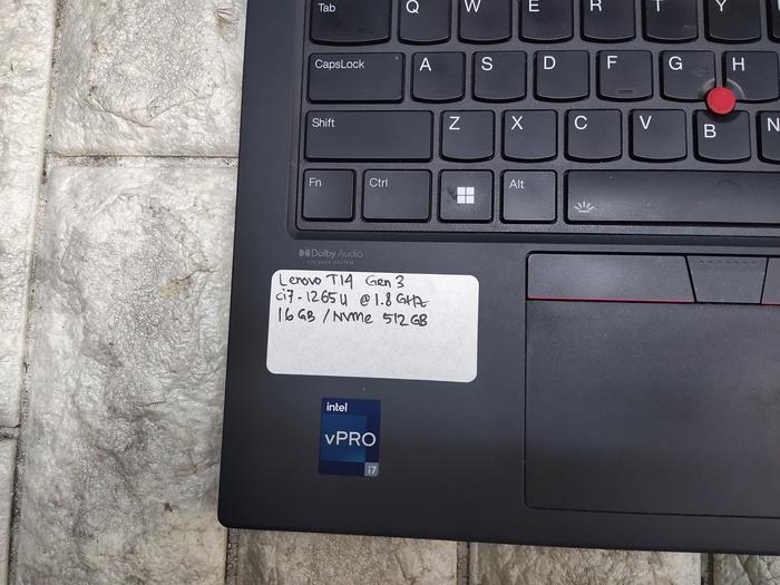 LAPTOP LENOVO THINKPAD T14 Gen3 Ci7-1265u RAM 16gb NVME 512gb BERGARANSI - Image 4
