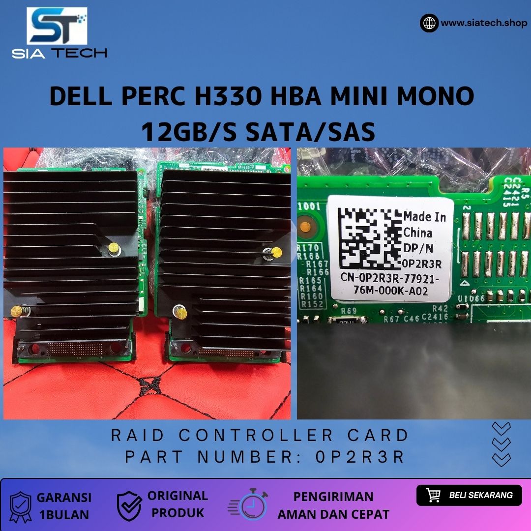 Dell PERC H330 HBA Mini Mono 12Gb/s SATA/SAS RAID Controller Card - Gambar 3