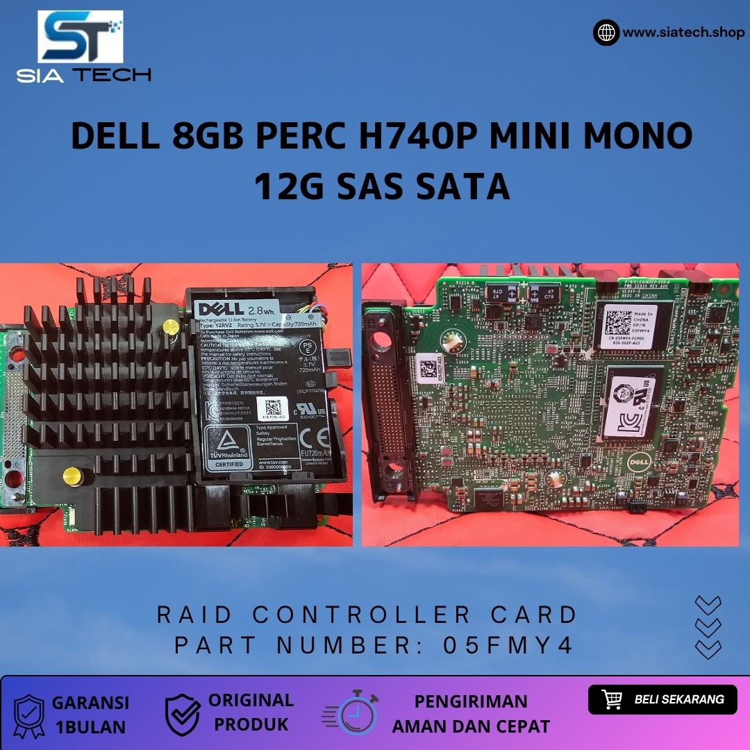 Dell 8GB PERC H740p Mini Mono 12G SAS SATA Raid Controller