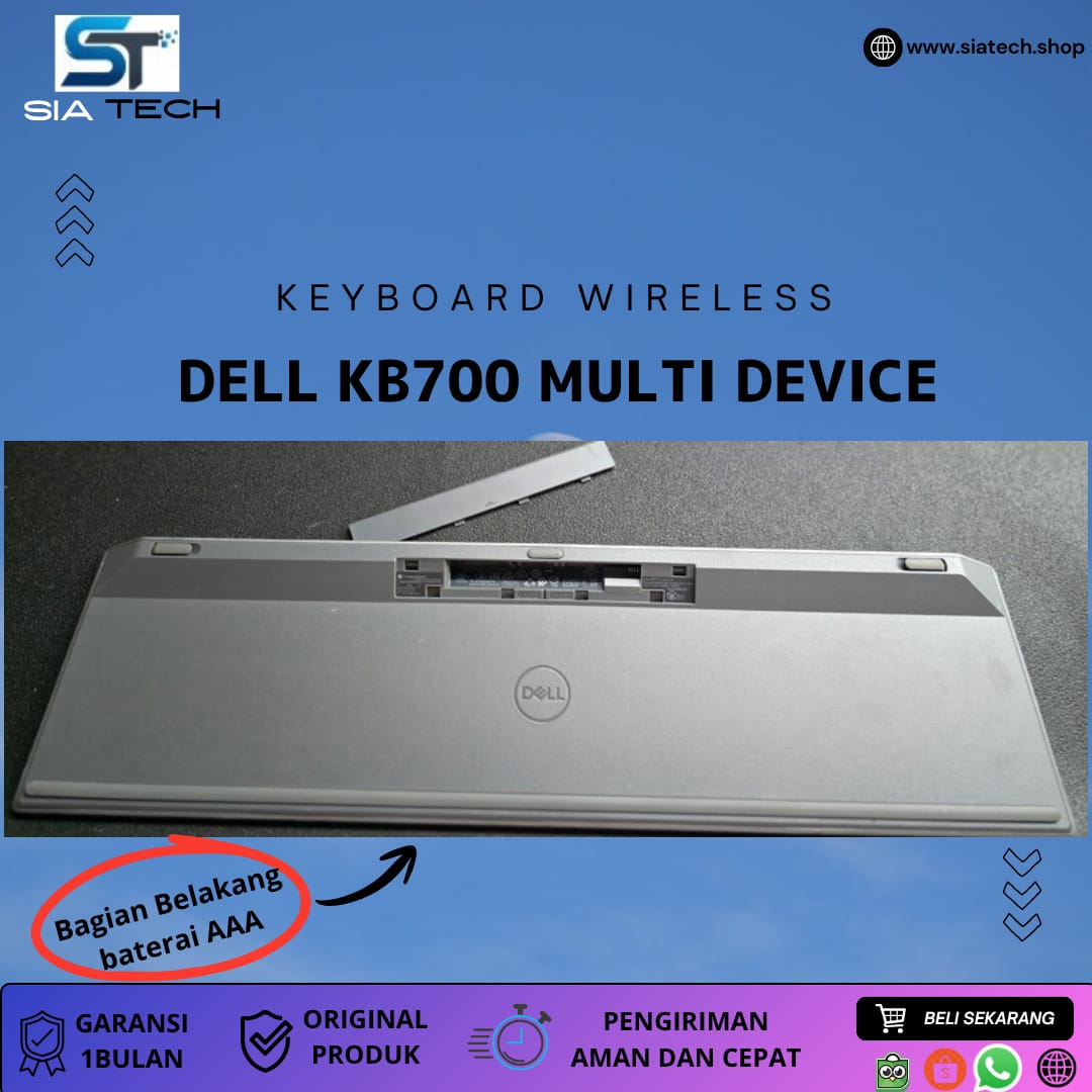 SIATECH-KEYBOARD WIRELESS DELL KB700 Multi-Device - Gambar 3