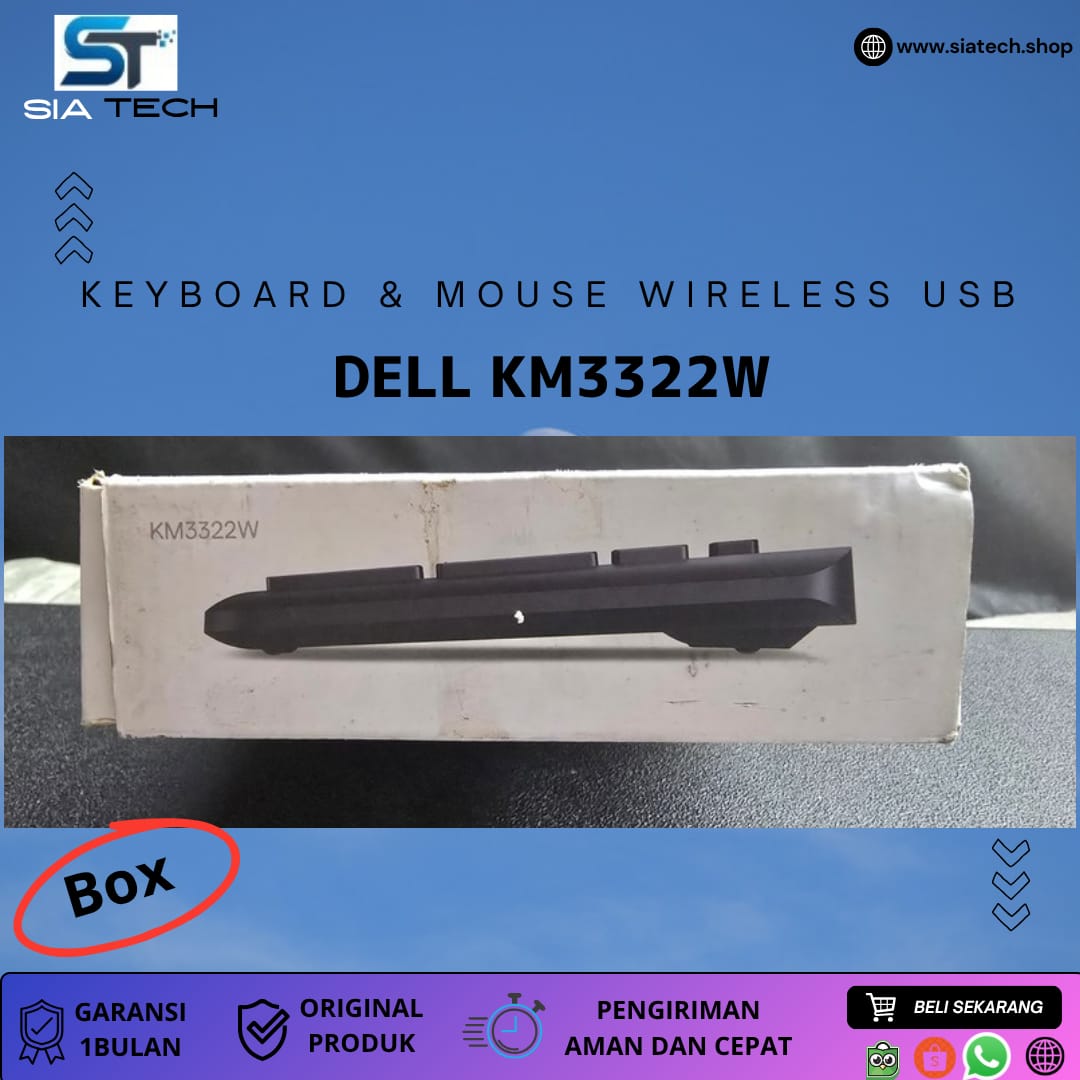 SIATECH-KEYBOARD MOUSE WIRELESS USB DELL KM3322W - Gambar 2