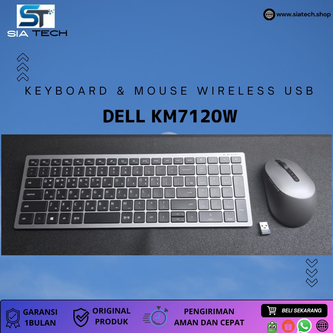 SIATECH-KEYBOARD MOUSE WIRELESS DELL KM7120W MULTI DEVICE