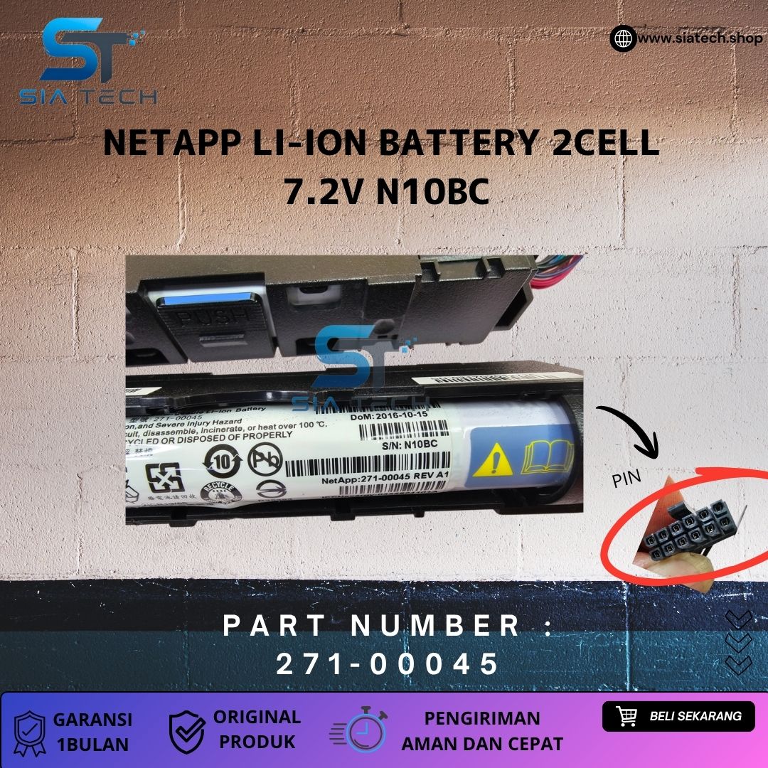 SIATECH-NETAPP LI-ION BATTERY 2CELL 7.2V N10BC 271-00045 - Gambar 2