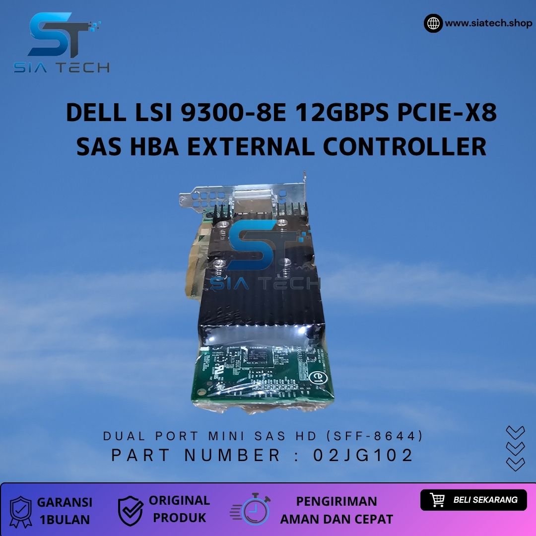 SIATECH-Dell LSI 9300-8e 12Gbps PCIe-x8 SAS HBA External Controller - Gambar 3