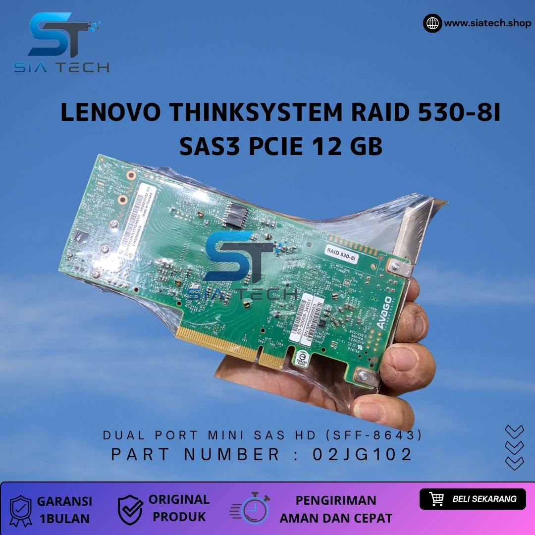 SIATECH-Lenovo ThinkSystem RAID 530-8i SAS3 PCIe 12 Gb - Gambar 2