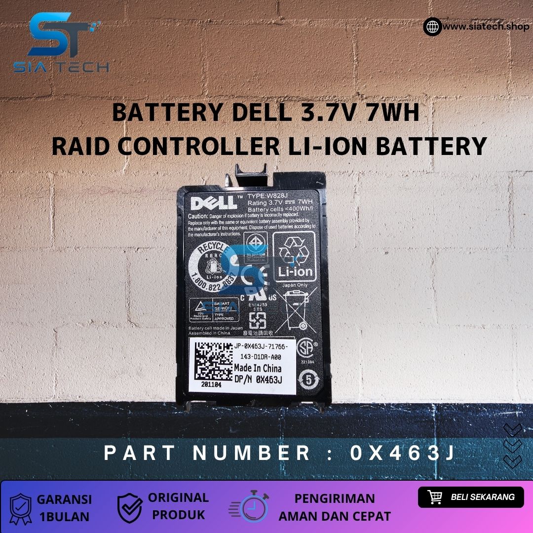 SIATECH-BATTERY Dell 3.7v 7Wh RAID Controller Li-Ion Battery 0X463J