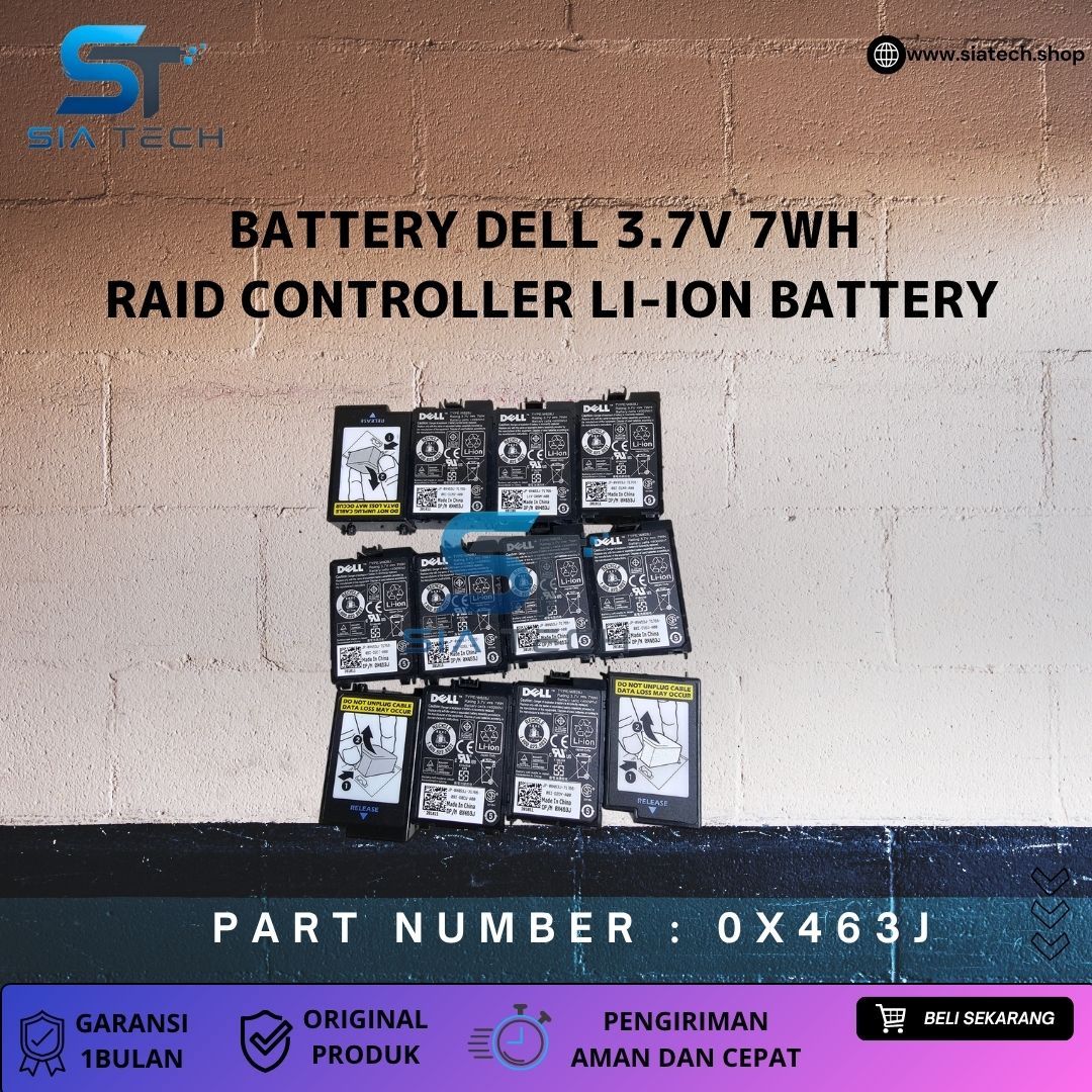 SIATECH-BATTERY Dell 3.7v 7Wh RAID Controller Li-Ion Battery 0X463J - Gambar 3