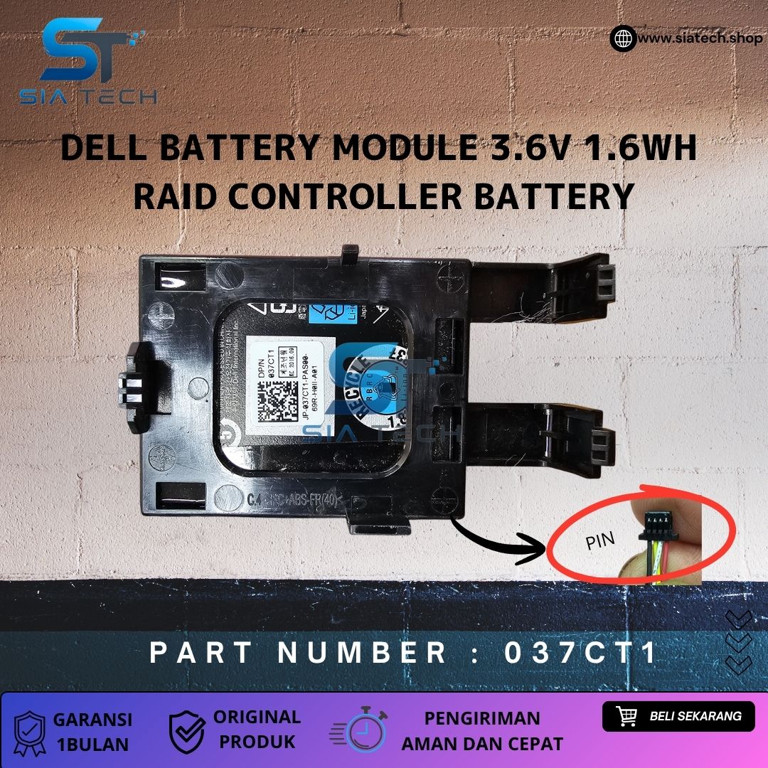SIATECH-DELL BATTERY MODULE 3.6V 1.6WH 460MAH 037CT1