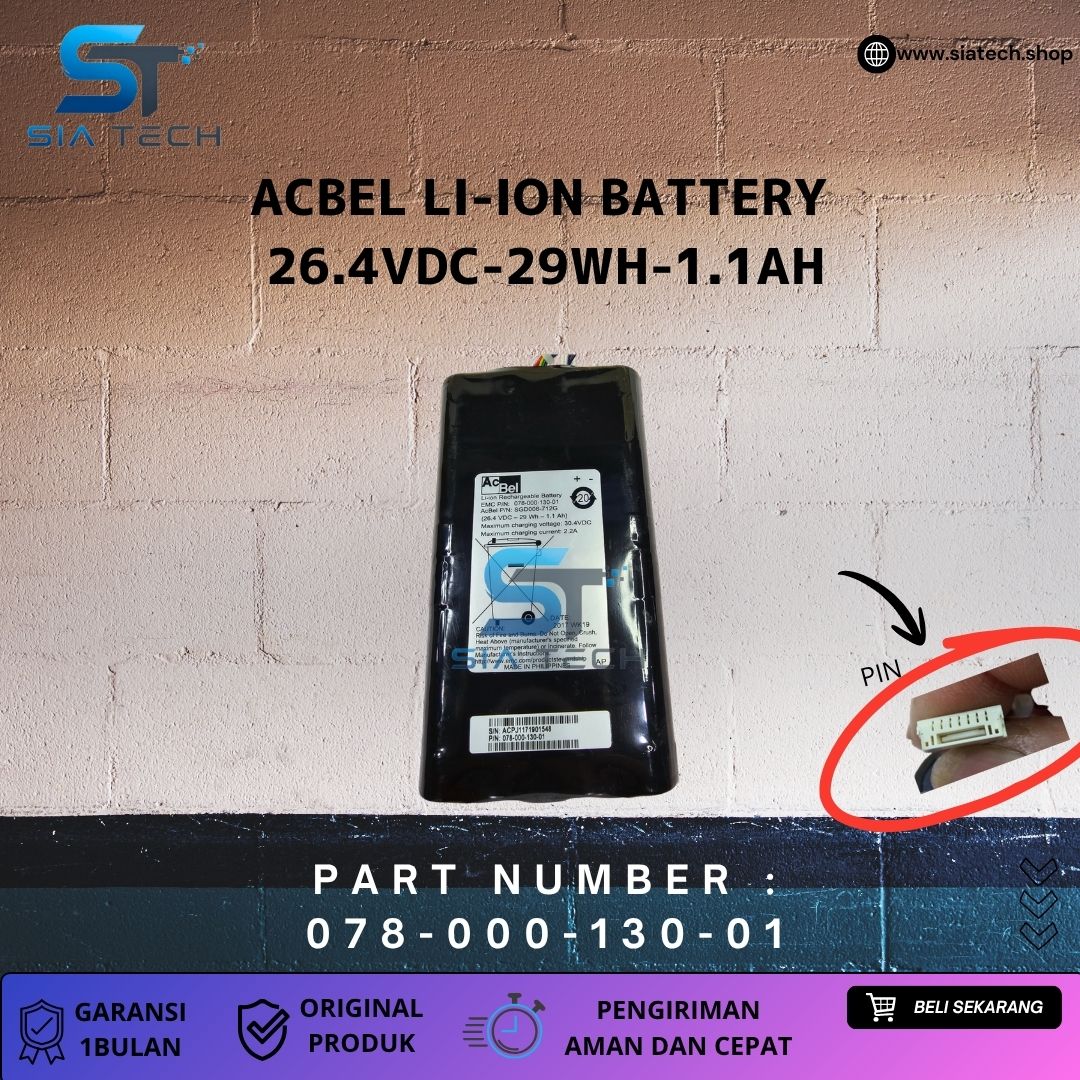 SIATECH-ACBEL LI-ION BATTERY 26.4VDC-29WH-1.1AH 078-000-130-01