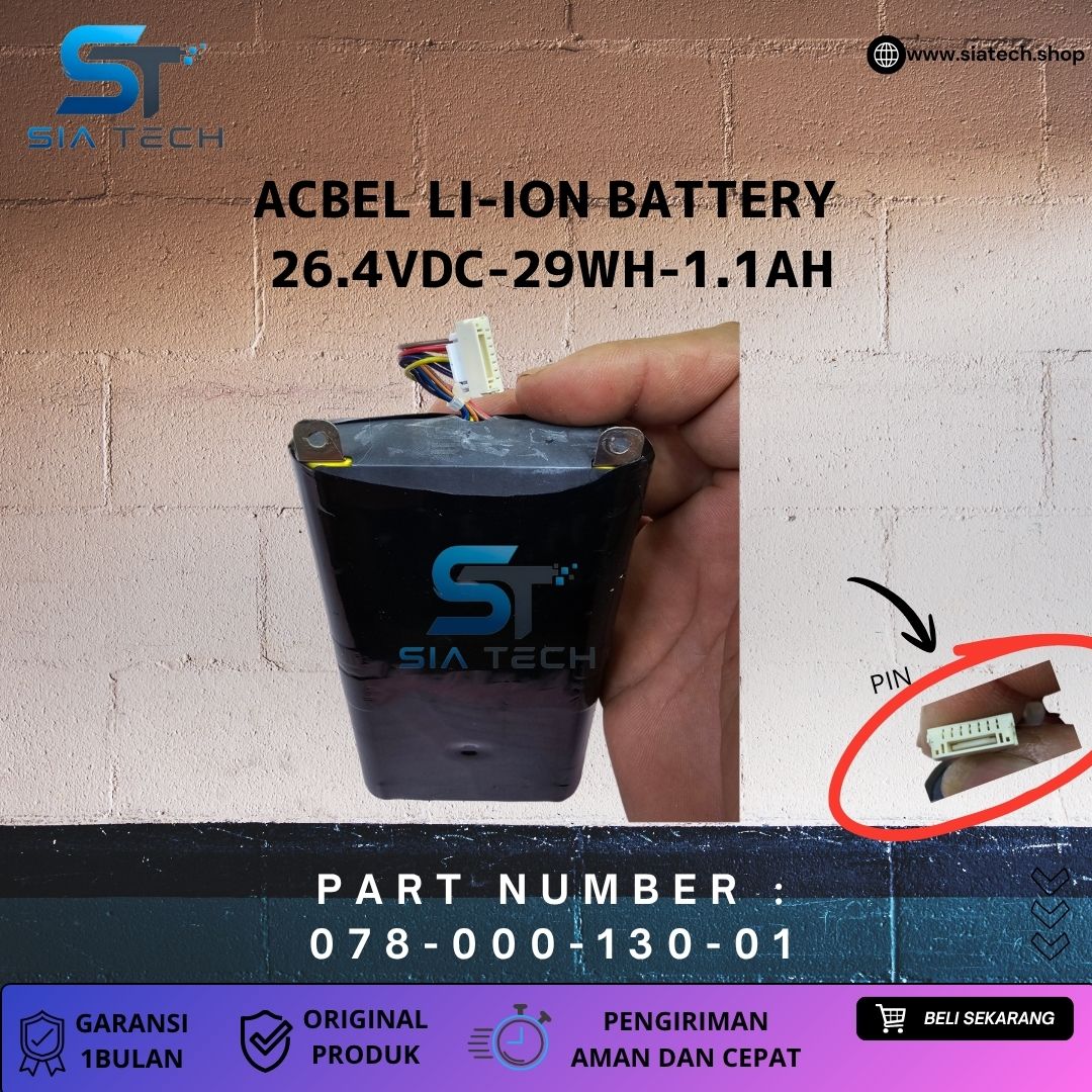 SIATECH-ACBEL LI-ION BATTERY 26.4VDC-29WH-1.1AH 078-000-130-01 - Gambar 2