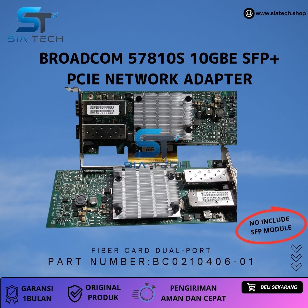 SIATECH-Broadcom 57810S Dual-Port 10GbE SFP+ PCIe Network Adapter - Gambar 5