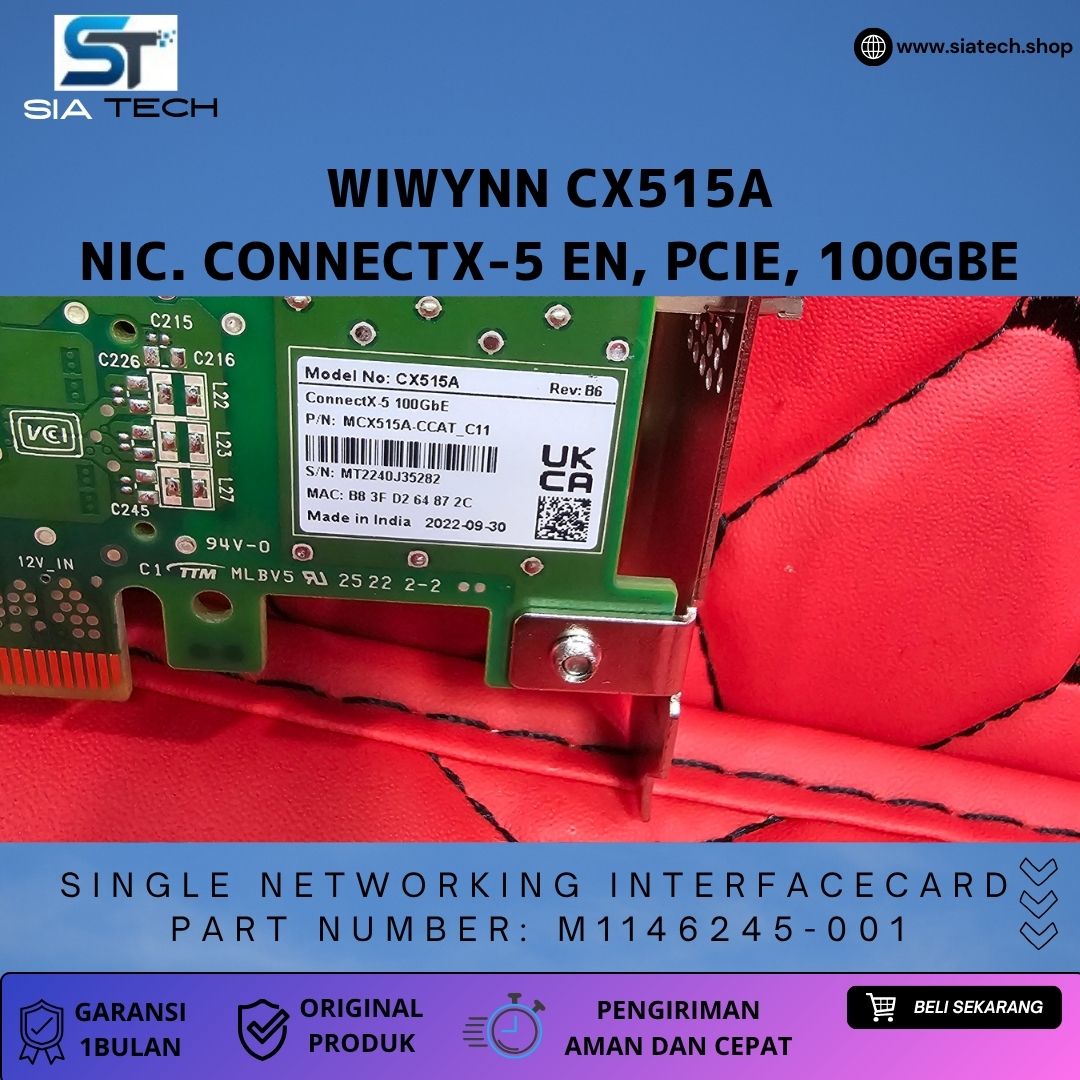 SIATECH-WIWYNN CX515A SINGLE PORT 100GBE QSFP28 - Gambar 5