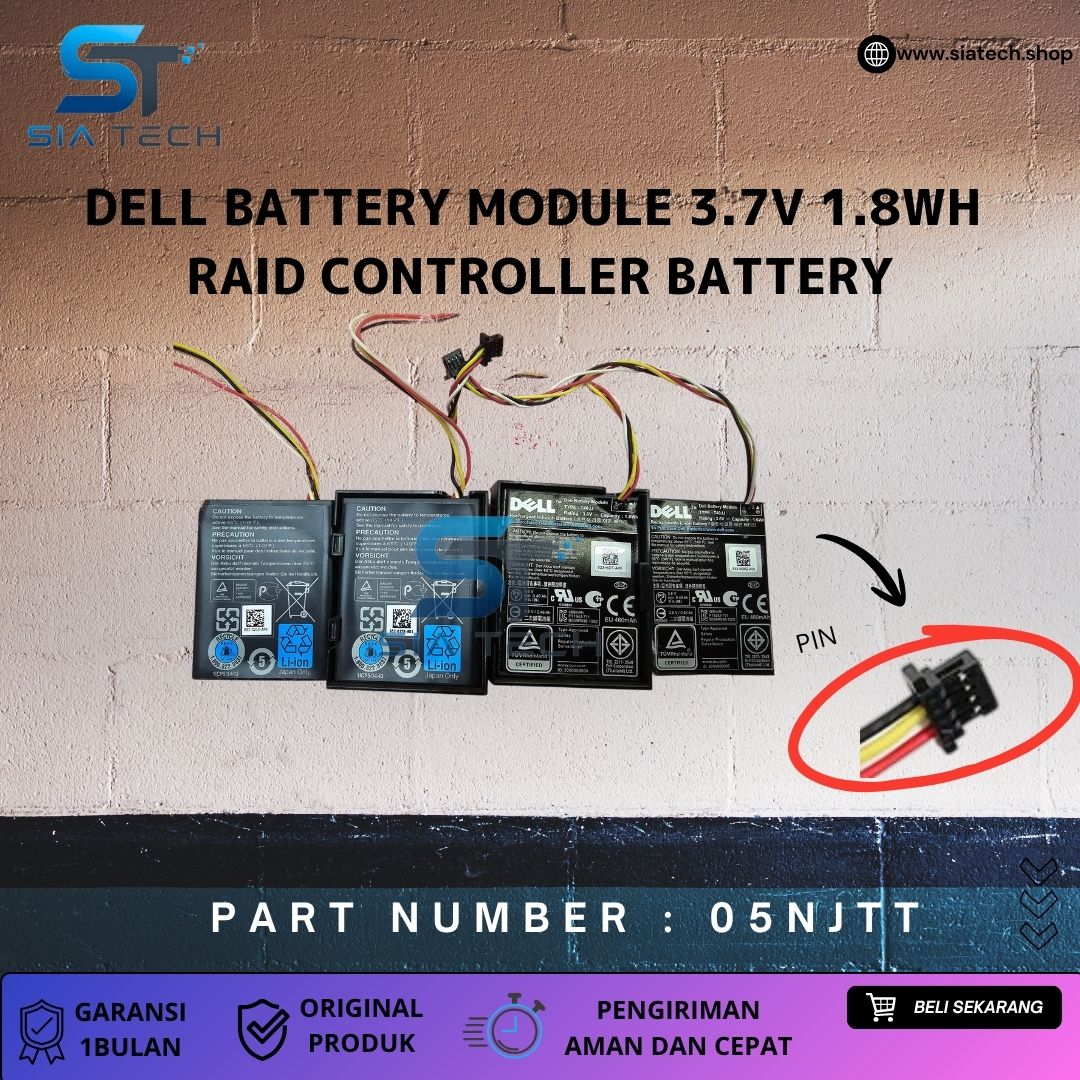 SIATECH-DELL BATTERY MODULE 3.7V 1.8WH 500MAH 05NJTT