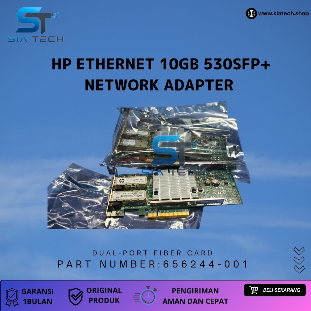 SIATECH-HP ETHERNET 10GB 530SFP+ 2PORT NETWORK ADAPTER - Gambar 3