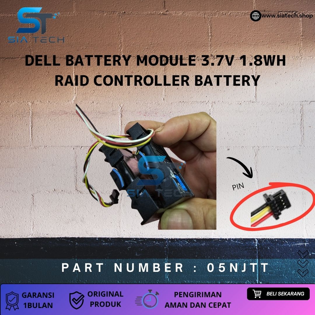 SIATECH-DELL BATTERY MODULE 3.7V 1.8WH 500MAH 05NJTT - Gambar 2