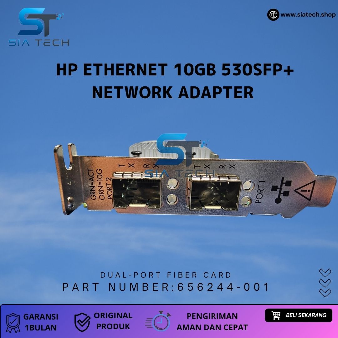 SIATECH-HP ETHERNET 10GB 530SFP+ 2PORT NETWORK ADAPTER - Gambar 4