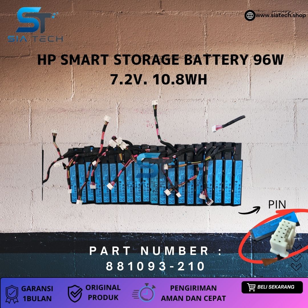 SIATECH-HP SMART STORAGE BATTERY 96W 7.2V. 10.8WH 881093-210 876850-001 HSTNS-BB03