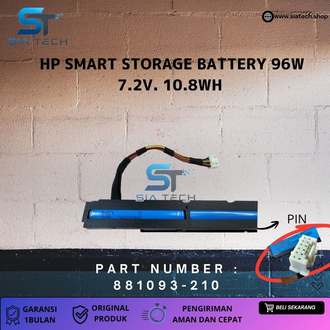 SIATECH-HP SMART STORAGE BATTERY 96W 7.2V. 10.8WH 881093-210 876850-001 HSTNS-BB03 - Gambar 3