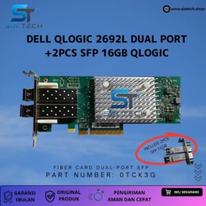 SIATECH-Dell QLogic QLE2692L Dual-Port 16Gb Fibre Channel Host Bus Adapter (HBA) +2PCS SFP 16GB
