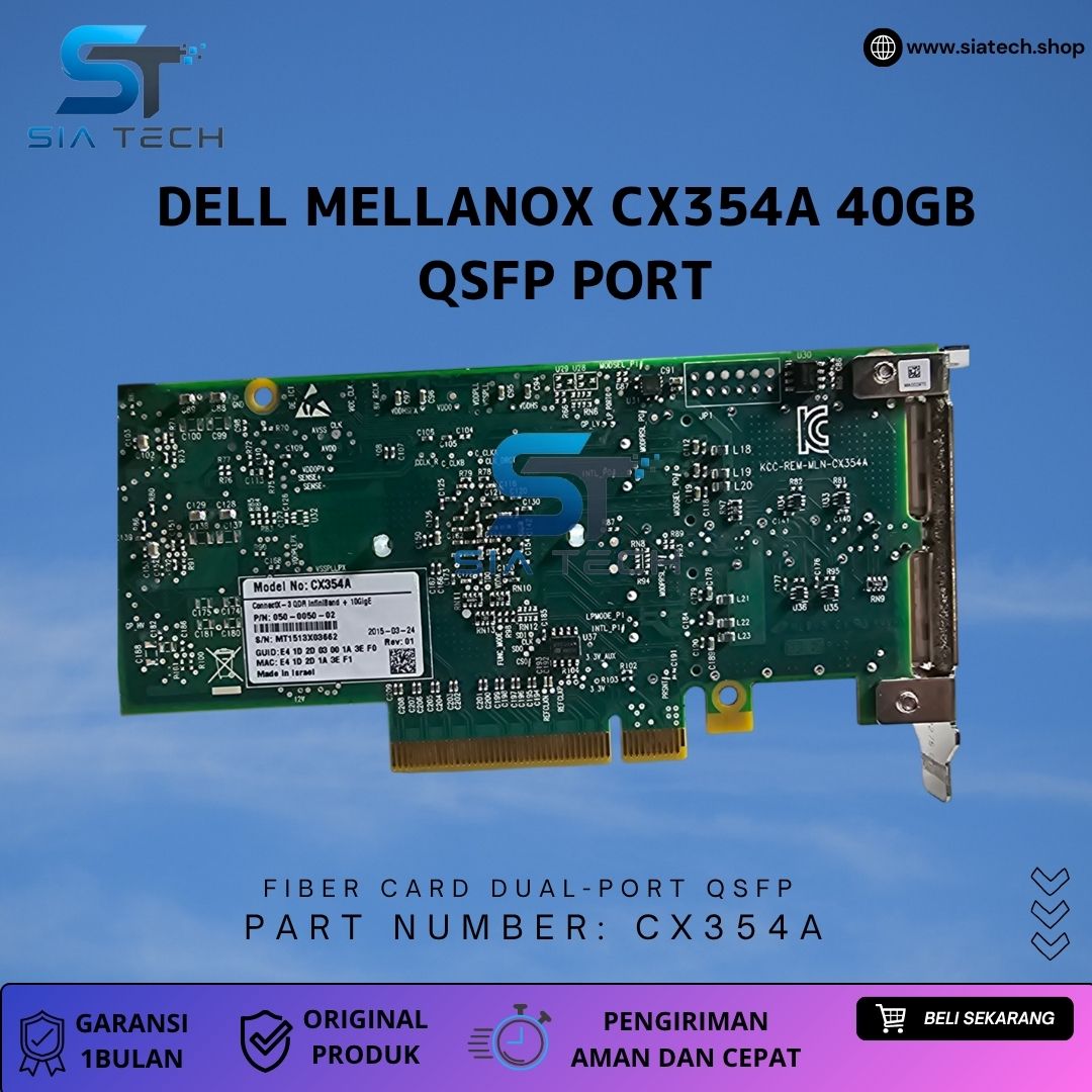 SIATECH-DELL MELLANOX CX354A 40GB QSFP PORT - Gambar 3