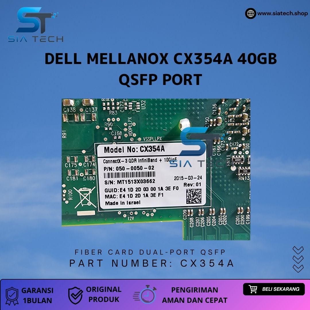 SIATECH-DELL MELLANOX CX354A 40GB QSFP PORT - Gambar 4