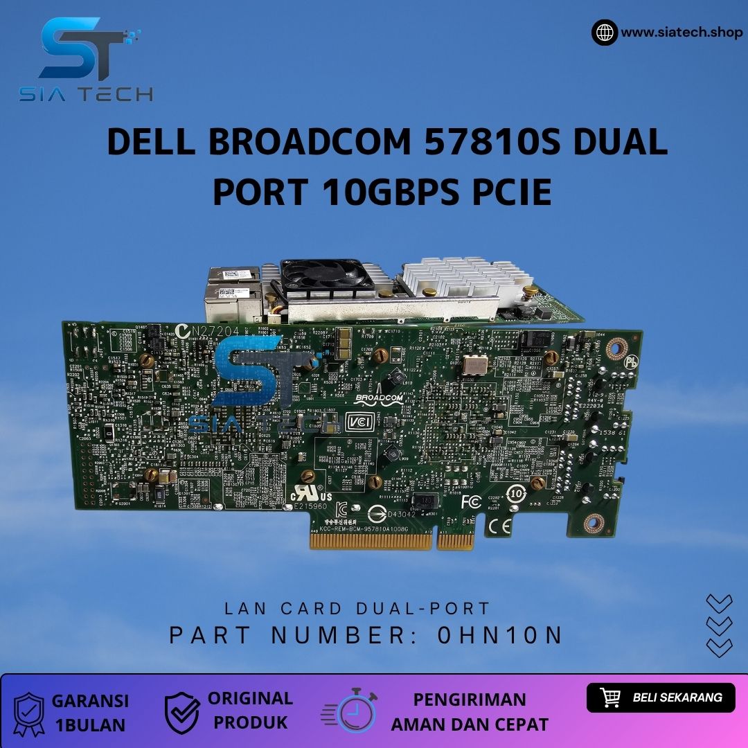 SIATECH-Dell Broadcom 57810s Dual Port 10gbPS PCIE - Gambar 3