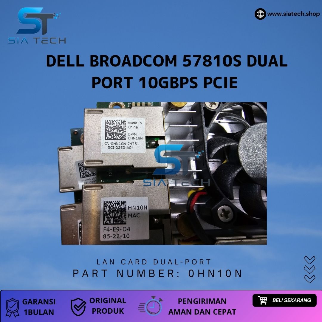 SIATECH-Dell Broadcom 57810s Dual Port 10gbPS PCIE - Gambar 5