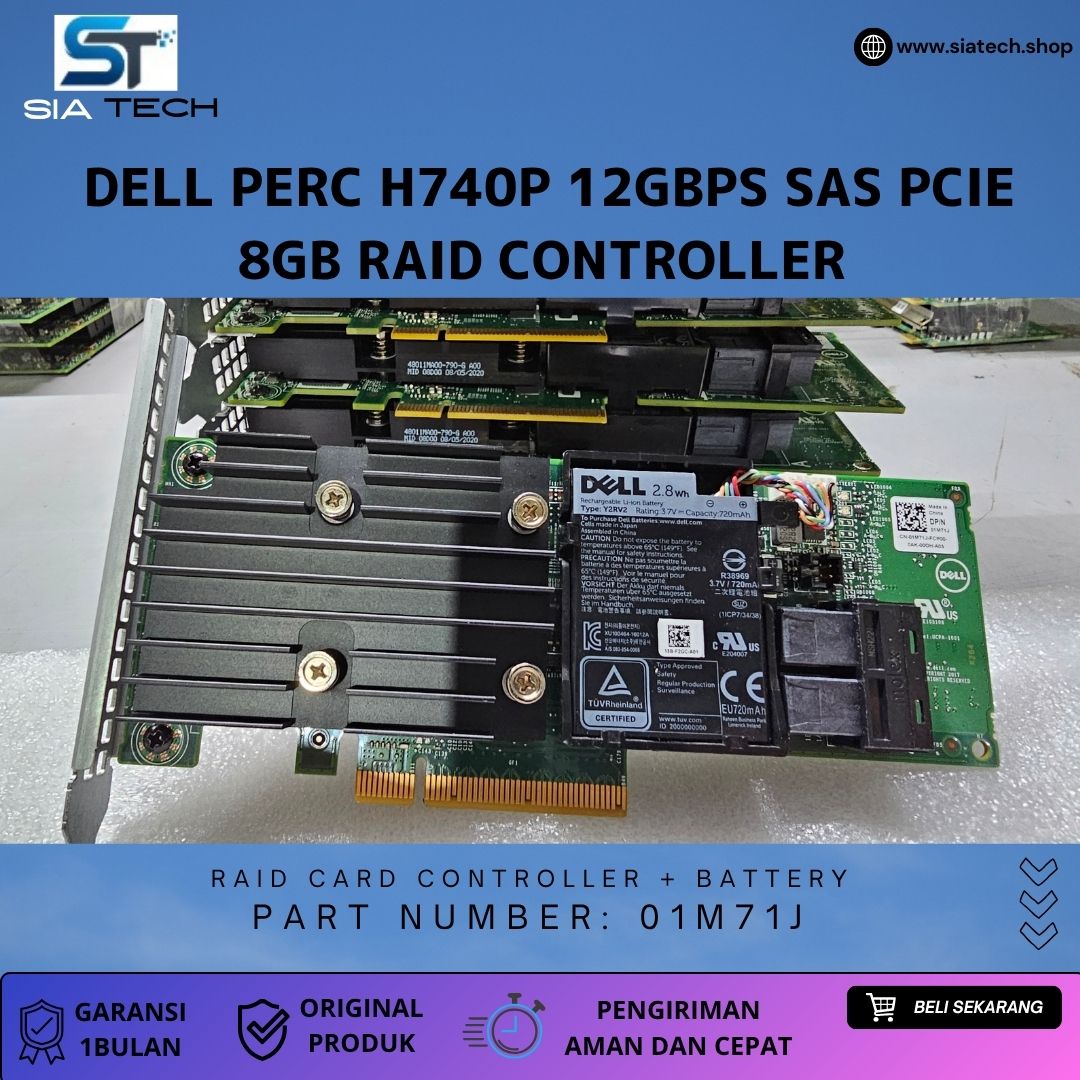 SIATECH-DELL PERC H740P 12Gbps SAS PCIe 8GB RAID CONTROLLER