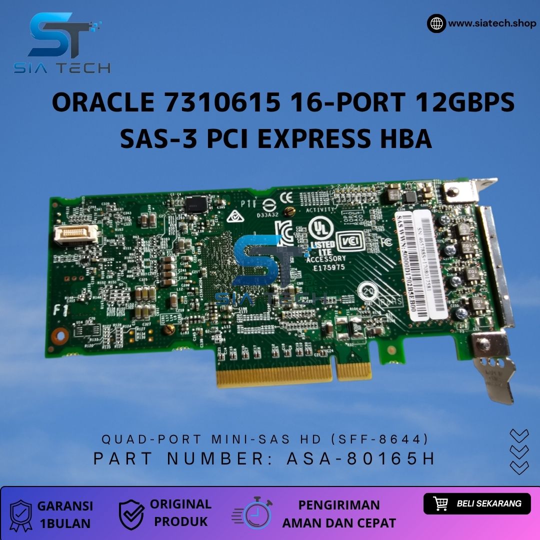 SIATECH-Oracle 7310615 16-Port 12Gbps SAS-3 PCI Express HBA - Gambar 3
