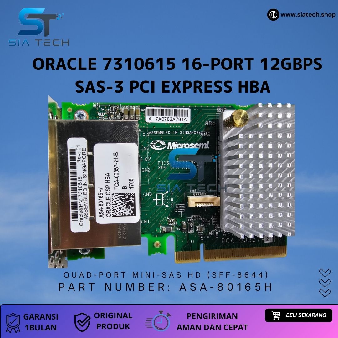 SIATECH-Oracle 7310615 16-Port 12Gbps SAS-3 PCI Express HBA - Gambar 4