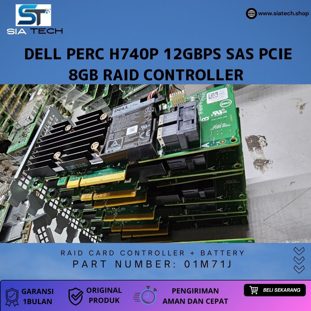 SIATECH-DELL PERC H740P 12Gbps SAS PCIe 8GB RAID CONTROLLER - Gambar 4