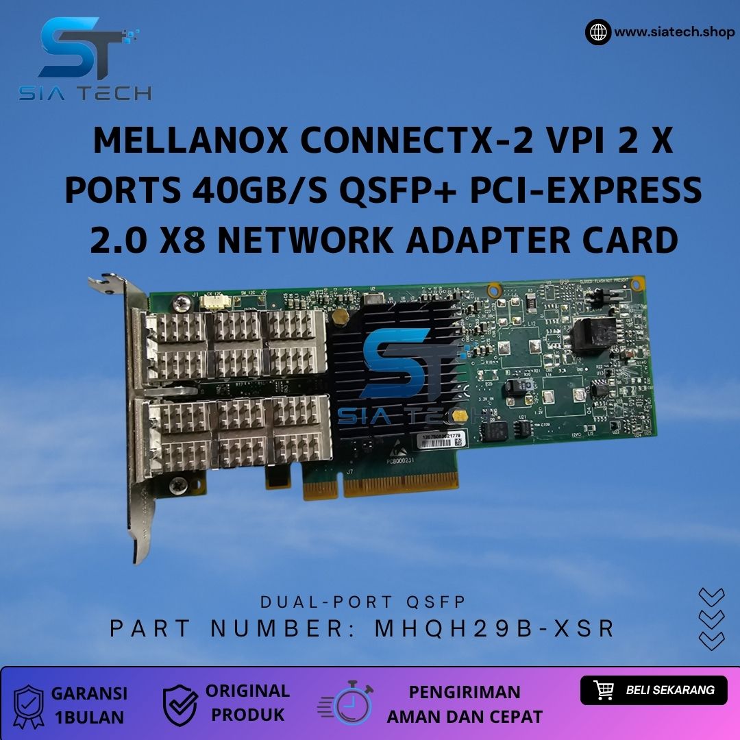 SIATECH-Mellanox ConnectX-2 VPI 2 x Ports 40Gb/s QSFP+ PCI-Express 2.0 x8 Network Adapter Card