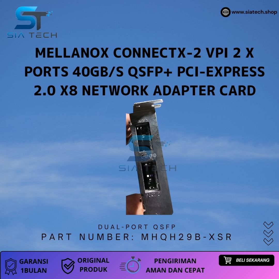 SIATECH-Mellanox ConnectX-2 VPI 2 x Ports 40Gb/s QSFP+ PCI-Express 2.0 x8 Network Adapter Card - Gambar 5