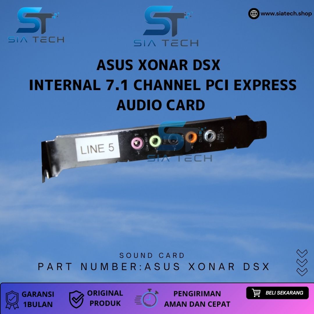 SIATECH-ASUS Xonar DSX is an internal 7.1 channel PCI Express audio card featuring 24-bit/192kHz - Gambar 2