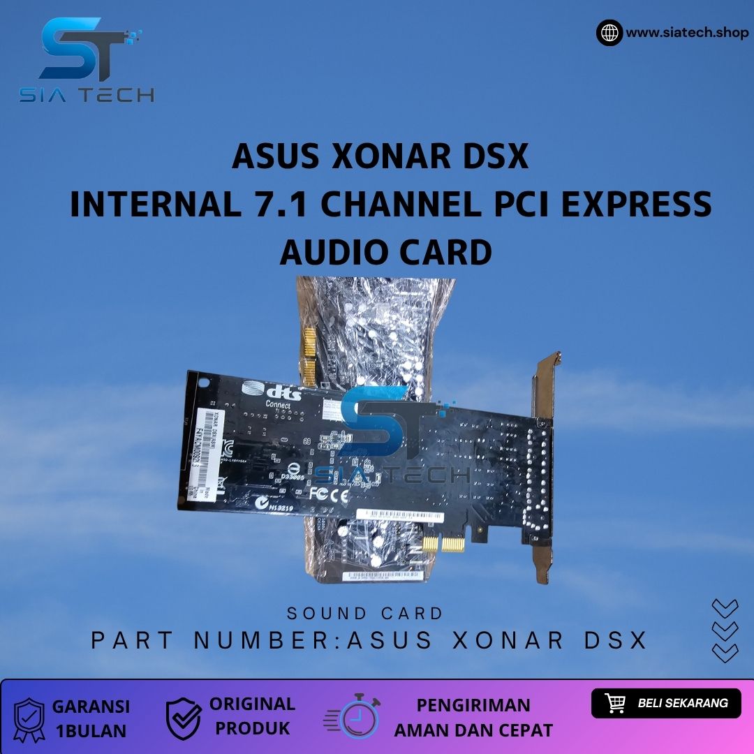 SIATECH-ASUS Xonar DSX is an internal 7.1 channel PCI Express audio card featuring 24-bit/192kHz - Gambar 4