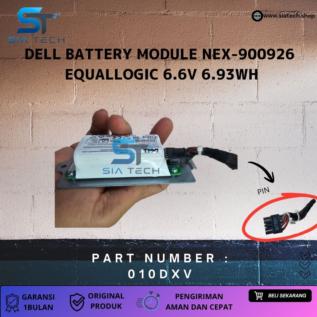 SIATECH-DELL BATTERY MODULE NEX-900926 EQUALLOGIC 6.6V 6.93WH 010DXV - Gambar 2