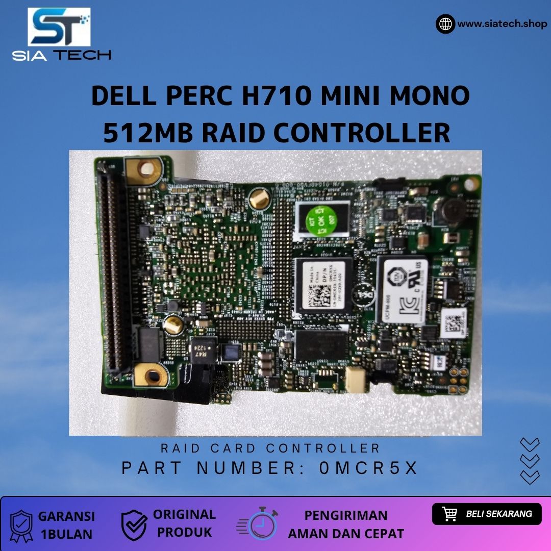 SIATECH-Dell PERC H710 Mini Mono 512MB RAID controller +BATTERY 0MCR5X - Gambar 3