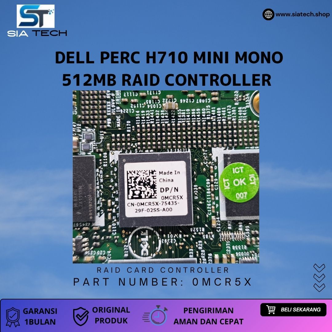 SIATECH-Dell PERC H710 Mini Mono 512MB RAID controller +BATTERY 0MCR5X - Gambar 4