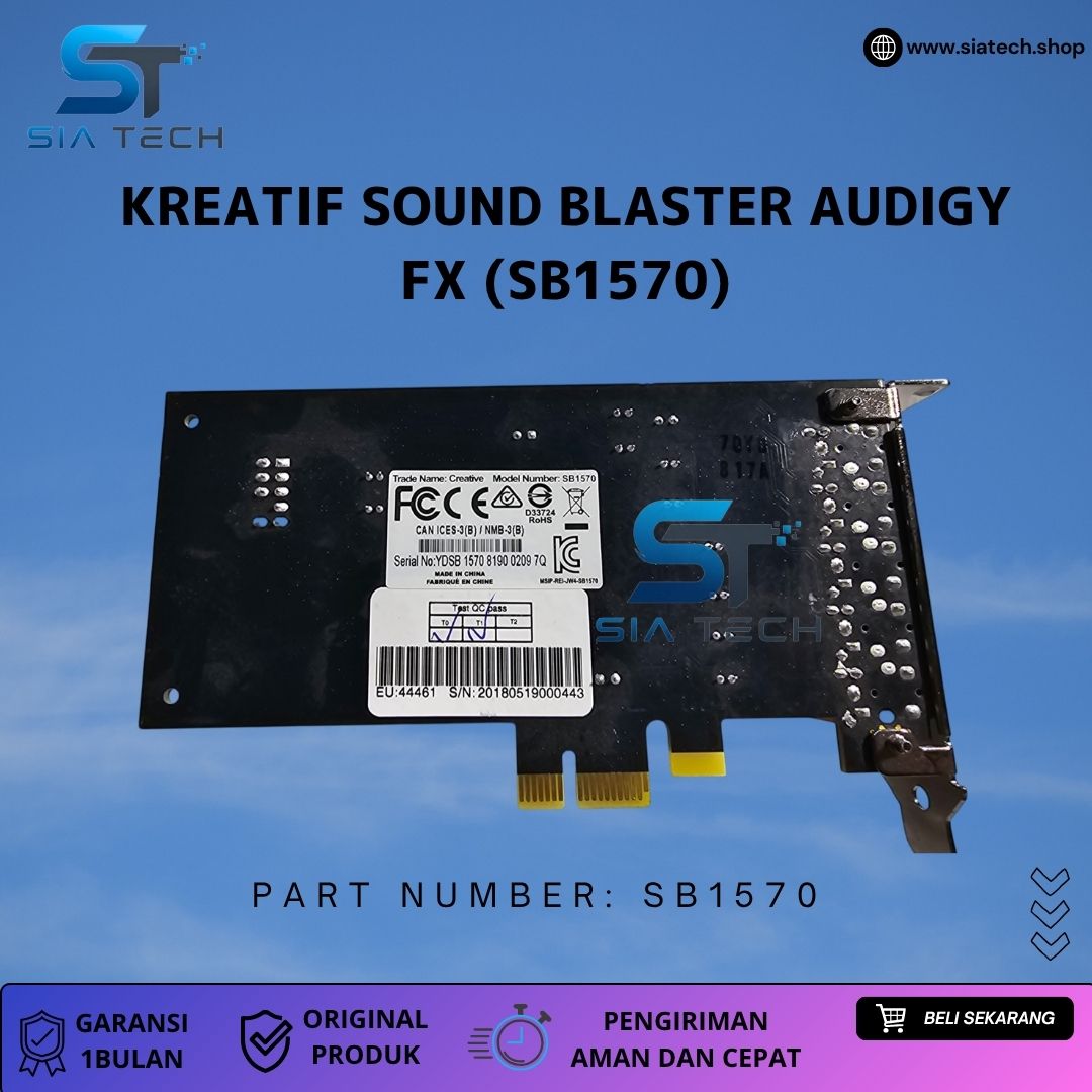 SIATECH-Kreatif Sound Blaster Audigy FX (SB1570) - Gambar 3