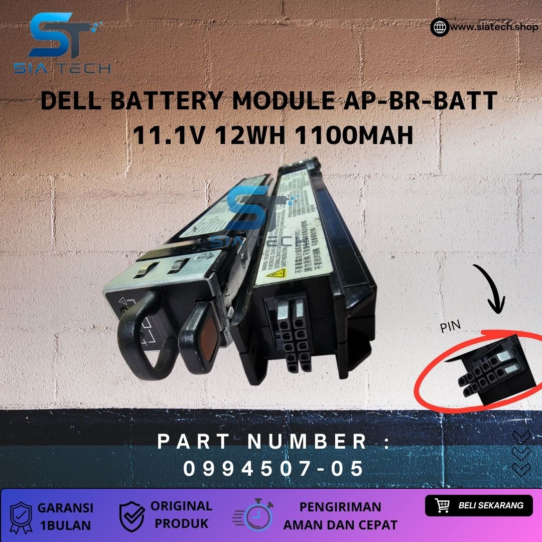 SIATECH-DELL BATTERY MODULE AP-BR-BATT 11.1V 12WH 1100MAH 0994507-05 - Gambar 2