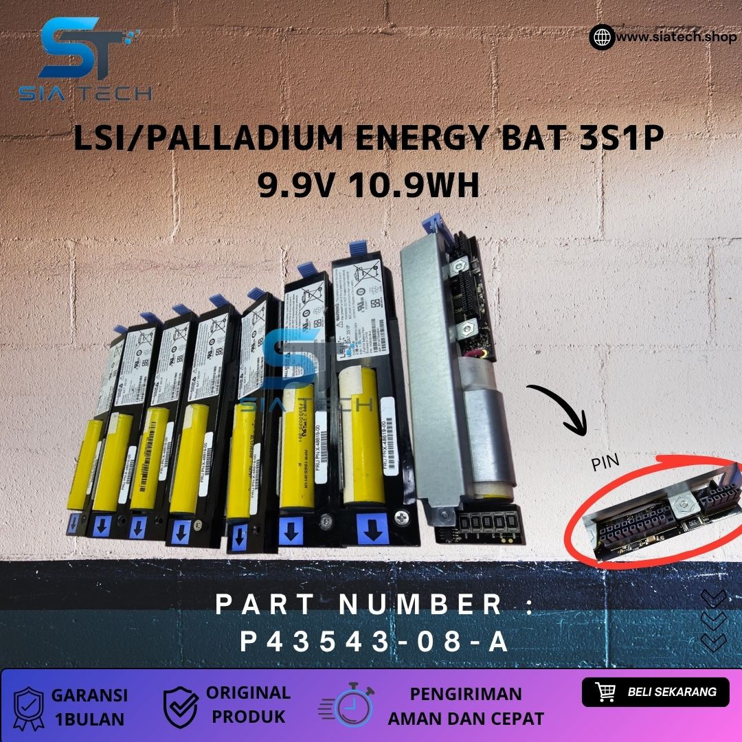 SIATECH-LSI/PALLADIUM ENERGY BAT 3S1P 9.9V 10.9WH P43543-08-A - Gambar 2