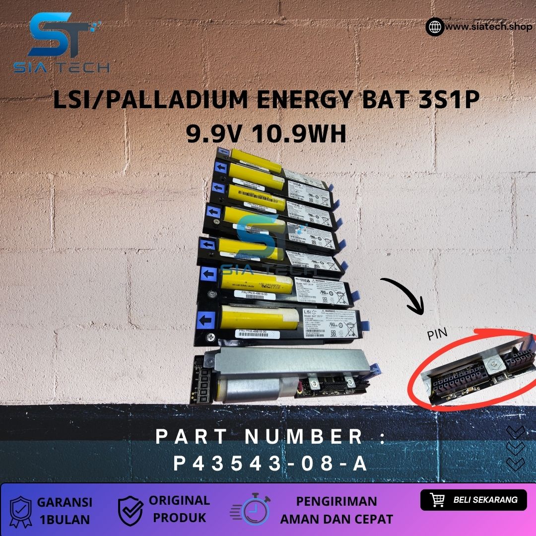 SIATECH-LSI/PALLADIUM ENERGY BAT 3S1P 9.9V 10.9WH P43543-08-A