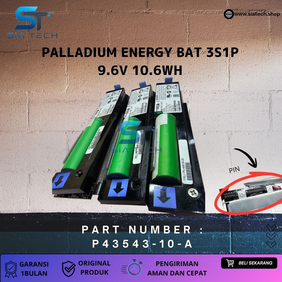 SIATECH-PALLADIUM ENERGY BAT 3S1P 9.6V 10.6WH P43543-10-A - Gambar 3