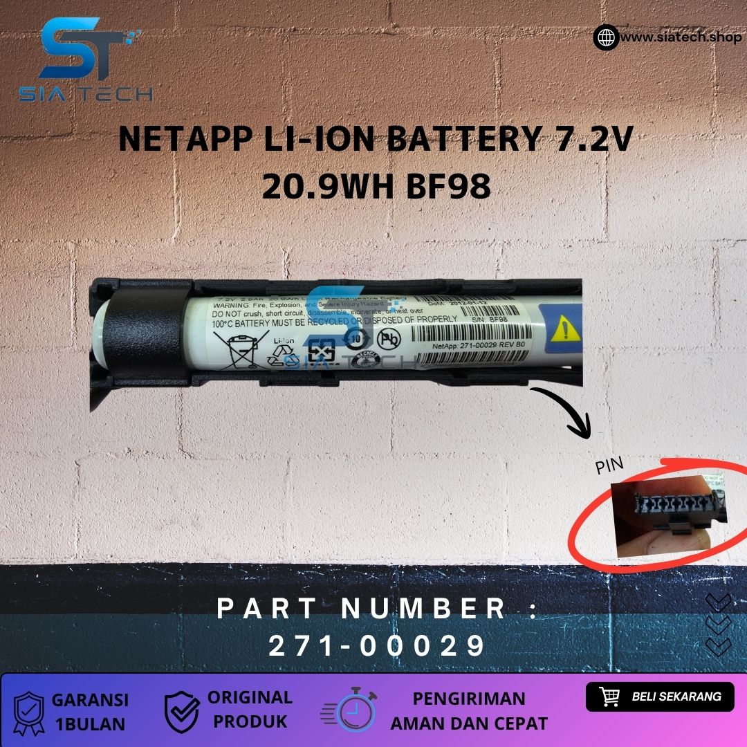 SIATECH-NETAPP LI-ION BATTERY 7.2V 20.9WH BF98 271-00029 - Gambar 3
