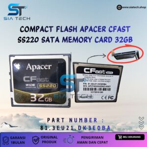 SIATECH-COMPACT FLASH APACER CFAST 55220 SATA MEMORY CARD 32GB 81.3EU21.DK3E0BA