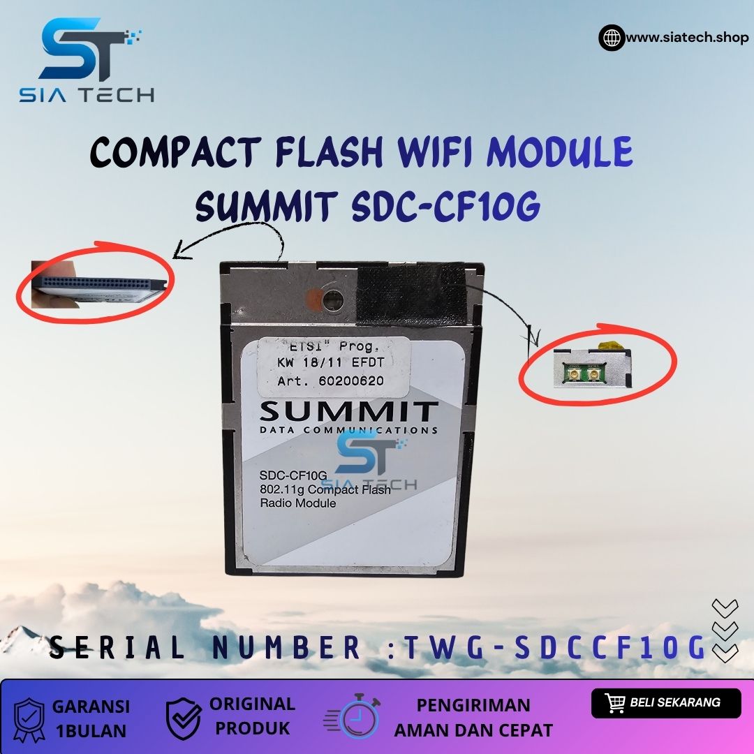 SIATECH-COMPACT FLASH WIFI MODULE SUMMIT/PSION SDC-CF10G TWG-SDCCF10G