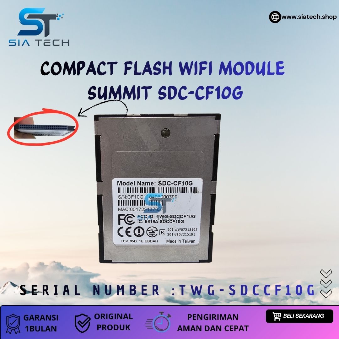 SIATECH-COMPACT FLASH WIFI MODULE SUMMIT/PSION SDC-CF10G TWG-SDCCF10G - Gambar 3