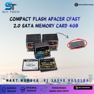 SIATECH-COMPACT FLASH APACER CFAST  2.0 SATA MEMORY CARD 4GB 81.3A940.NK001BA
