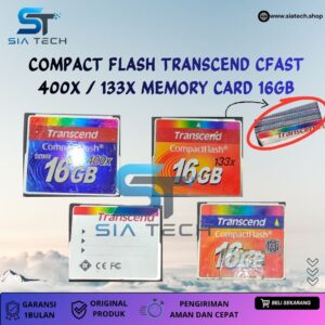 SIATECH-COMPACT FLASH TRANSCEND CFAST 400X / 133X MEMORY CARD 16GB
